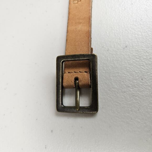 J.Crew Womens Tooled Leather Belt Stitched Accent Western Casual Boho Cowgirl M - Picture 6 of 15